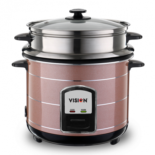 VISION Rice Cooker 3.0 Liter REL-50-05 SS Coffee (Double Pot)
